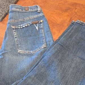 7 For All Mankind Medium Wash Straight Leg Jeans